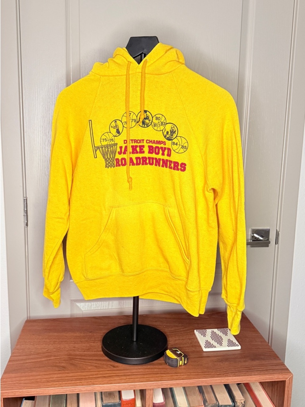 Vintage Yellow 'Jake Boyd Roadrunners' Basketball Hoodie